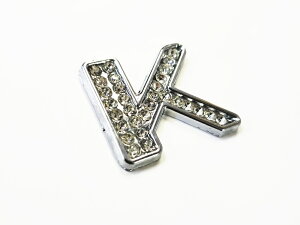 メッキエンブレム 【商品一覧】 スワロフスキー調 ラインストーン付き クロームメッキ オリジナルネーム作成などに 汎用 文字 数字 アルファベット ハートマーク ドット VIP仕様カスタム ジ