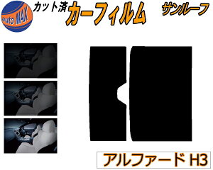 サンルーフ (b) アルファード H3 カット済みカーフィルム カット済スモーク スモークフィルム ムーンルーフ 5% 15% 26% 成形 フイルム 日よけ ウインドウ 30系 AGH30W AGH35W AYH30W GGH30W トヨタ