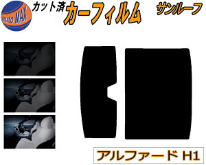 サンルーフ (b) アルファード H1 カット済みカーフィルム カット済スモーク スモークフィルム ムーンルーフ 5% 15% 26% 成形 フイルム 日よけ ウインドウ 10系ANH10W ANH15W MNH10 MNH15 トヨタ