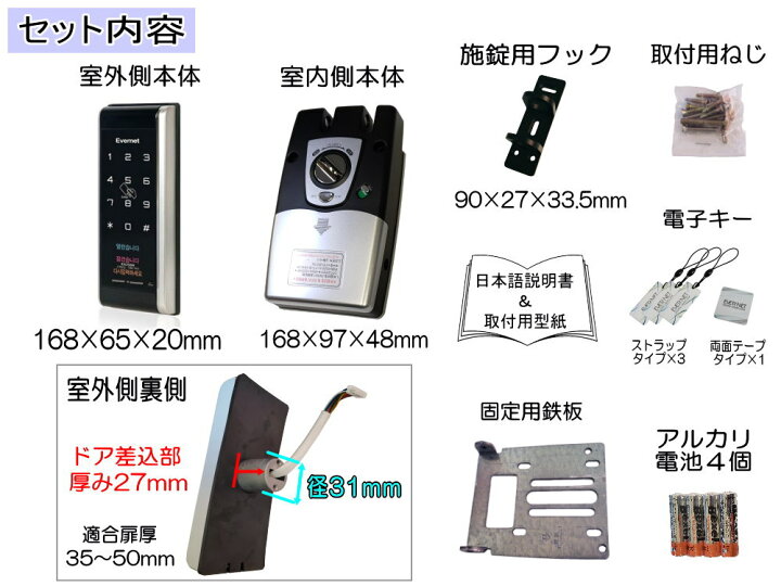 楽天市場】デジタルロック 引き戸用 【ポイント10倍】電子錠 暗証番号 