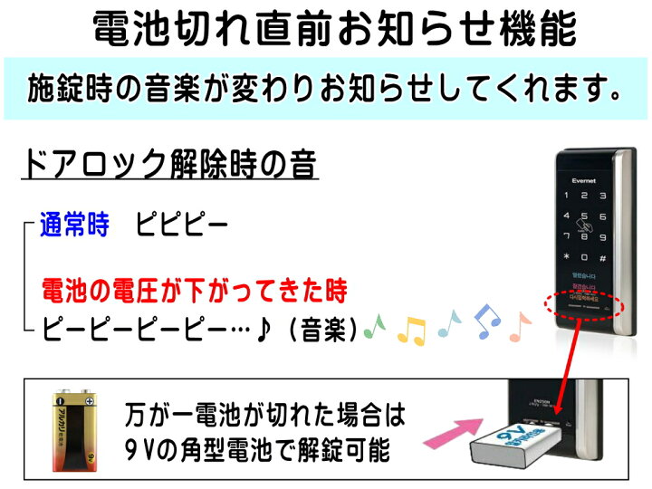 楽天市場】デジタルロック 開き戸用 電子錠 暗証番号 電子キー 