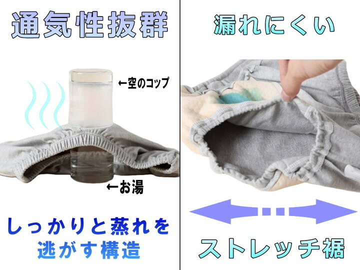 楽天市場】尿漏れ防止パンツ 大人用 おむつカバー 布おむつ 綿100% M 