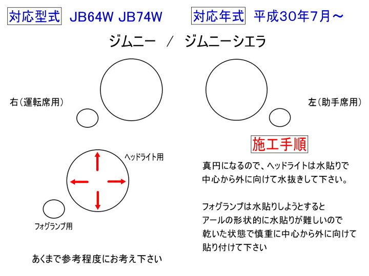 楽天市場】ヘッドライトプロテクションフィルム (ジムニー JB64W JB74W 