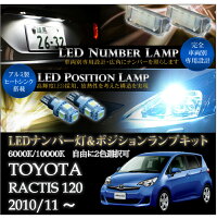 高輝度3チップLED仕様のナンバー灯とポジションランプキット