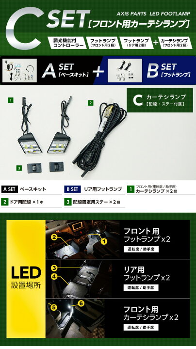 楽天市場】【ポイント10倍！4/15 18:00〜23:59】LEDフットランプトヨタ 