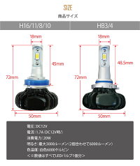 【30%OFFセール実施中!】LEDフォグランプ時代はHIDからLEDへ電源オンオフ/2色スイッチタイプ6000ルーメンファンレスタイプアルミヒートシンク【H8/H10/H11/H16】【HB3/4】