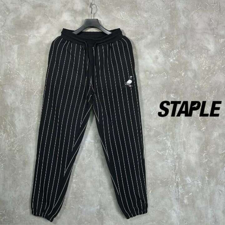 楽天市場】【SALE】STAPLE「Pinstripe Sweat Pants Black」ピン 