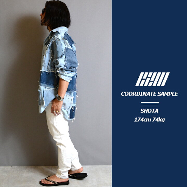 楽天市場】DEMILY 「Vintage Remake Damage Patchwork Art Denim 