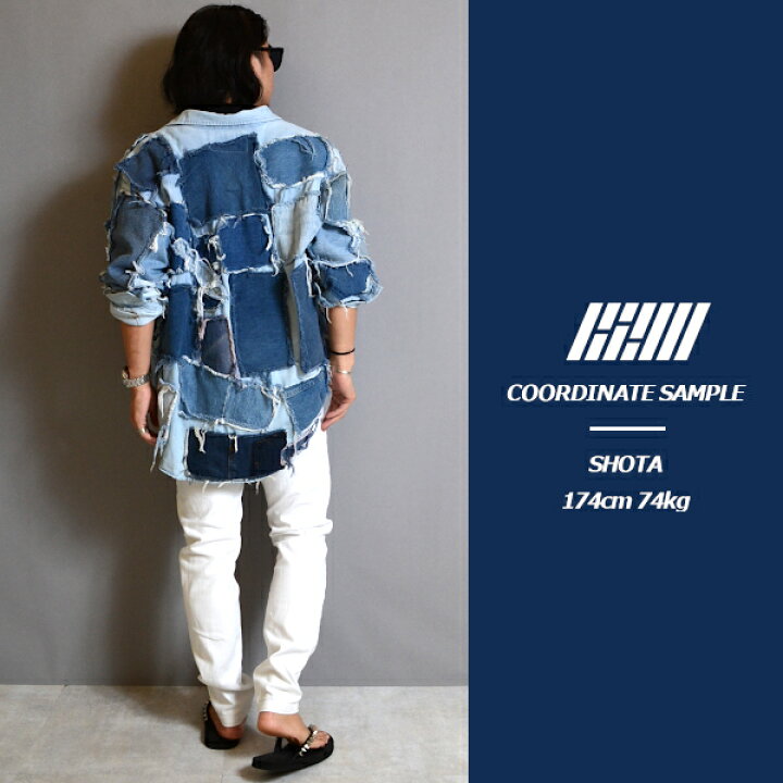 楽天市場】DEMILY 「Vintage Remake Damage Patchwork Art Denim 