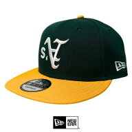 NEW ERA USA 「"Oakland Athletics" Up Side Down 6 Panel BB Green×Yellow」ニューエラ オークランド …