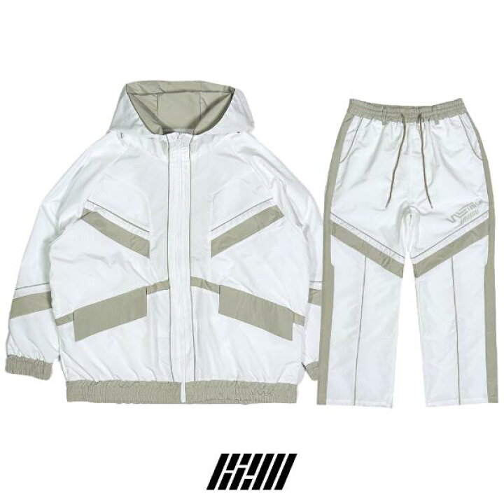 楽天市場】B2W「Nylon Foodie Setup Jacket & Pants White×Beige 