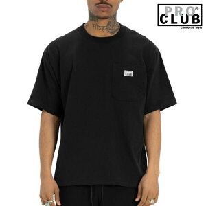 PRO CLUB / �v���N���u�uHeavy Weight Wide Pocket T-shirts Black�v�w�r�[�E�F�C�g �|�P�b�g ���� T�V���c ���C�h �r�b�O�T�C�Y �I�[�o�[�T�C�Y �u���b�N �����Y �j�� �X�g���[�g �q�b�v�z�b�v �傫���T�C