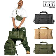 PRO CLUB / プロクラブ「Utility Duffle Gym Bag Black/Camel/Khaki」パフォーマンス ジム ダッフル バッ…