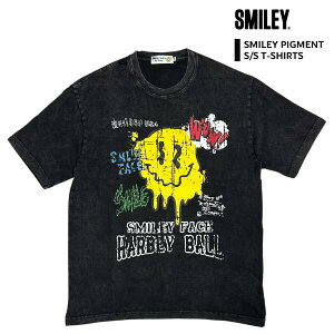 SMILEY FACE / X}C[tFCXuPigment S/S Tee "Smile" BlackvX}C[ A[g TVc fUC rbOVGbg [YtBbg TVc JWA Xg[g A[gfUC I