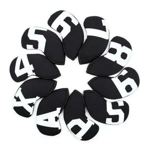 uGolf Number Iron Cover Black/Whitev{fBO ioO ACA Jo[ 9Zbg St GOLF wbhJo[ ی v[g Mtg yB2W GOLF SELECTz
