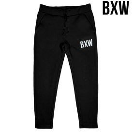 BXW「T/R D.Knit Pants Black」 T/R ダンボールニット セットアップ パンツ ブラック ストレッチ セットアップ ジャージ ストリート モード テック系 トレーニング スポーティー カジュアル メンズ 2024 新作 数量限定品