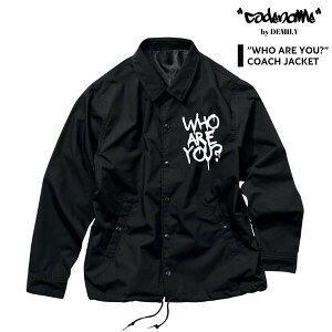 uCODENAME by demily "WHO ARE YOU?" T/C Coach Jacket BlackvR[hl[ vg R[`WPbg u] AE^[ WPbg ~^[ Xg[g qbvzbv oCN oCJ[ [N EFA 
