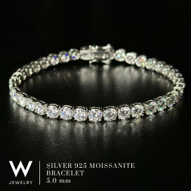 楽天市場】【White Gold / 4mm】W Jewelry Moissanite Tennis Chain 
