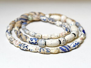 【2402】ANTIQUEダッチデルフトミックスビーズ一連【とんぼ玉】【アンティークビーズ】【ビーズ】【パーツ】【骨董】【送料無料】【antiquebeads】【beads】【ベネチア】【トンボ玉】【ダッチデ