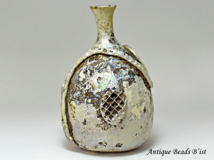 楽天市場】【1910】古代ローマングラス装飾付濃厚銀化瓶 ボトル(高さ約 