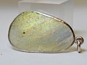 【2310】古代ローマンセミクリア美銀化銀化残欠片シルバー枠ペンダントヘッド2【とんぼ玉】【蜻蛉玉】【アンティークビーズ】【古代ガラス】【ビーズ】【パーツ】【ローマングラス】【