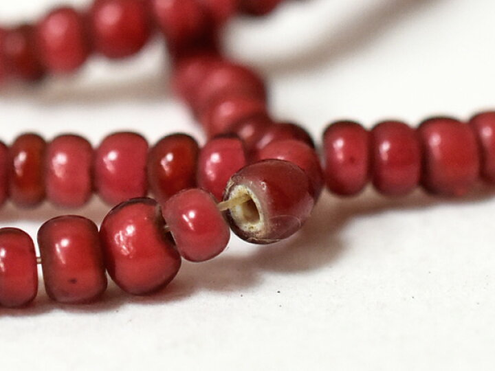 楽天市場】【2201】ANTIQUE金赤ホワイトハーツ小粒ビーズ一連（Φ3.0mm  