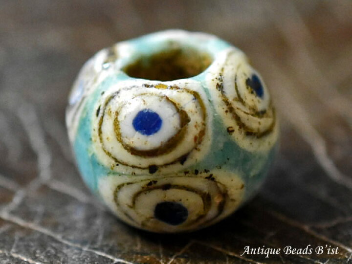 楽天市場】【1811】古代フェニキア同心円青7眼貼付大玉【とんぼ玉  