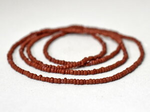 【2104】ジャワ煉瓦色の超小粒シードビーズ一連【とんぼ玉】【蜻蛉玉】【アンティークビーズ】【ビーズ】【パーツ】【手芸】【ガラスビーズ】