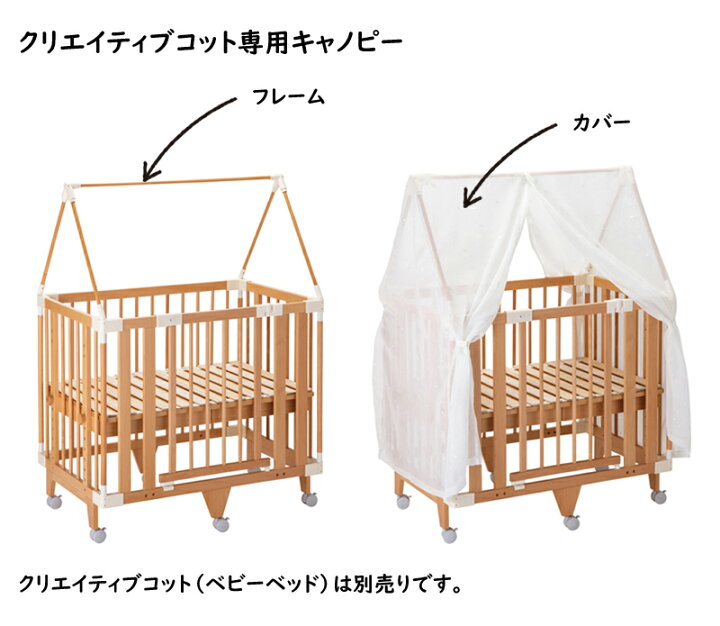 楽天市場】ファルスカ クリエイティブコット（ミニベビーベッド）専用 