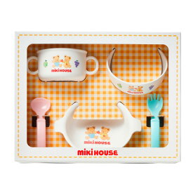 ミキハウス mikihouse ファースト 正規品 日本製 テーブルウェアセット(46-7152-689)【箱入り】 お食い初め お宮参りの頃に 0歳児 1才 命名記念 上質な贈り物