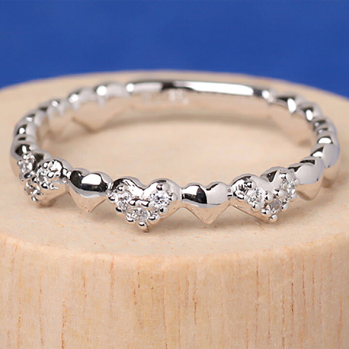 楽天市場】K18WG/PG/YG ハート ダイヤモンド リング【送料無料】【品質  