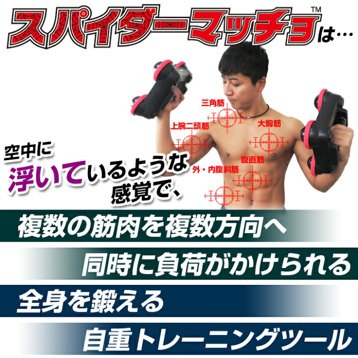 楽天市場】筋トレ 腹筋ローラー スパイダーマッチョ 腹筋 腹筋マシーン 