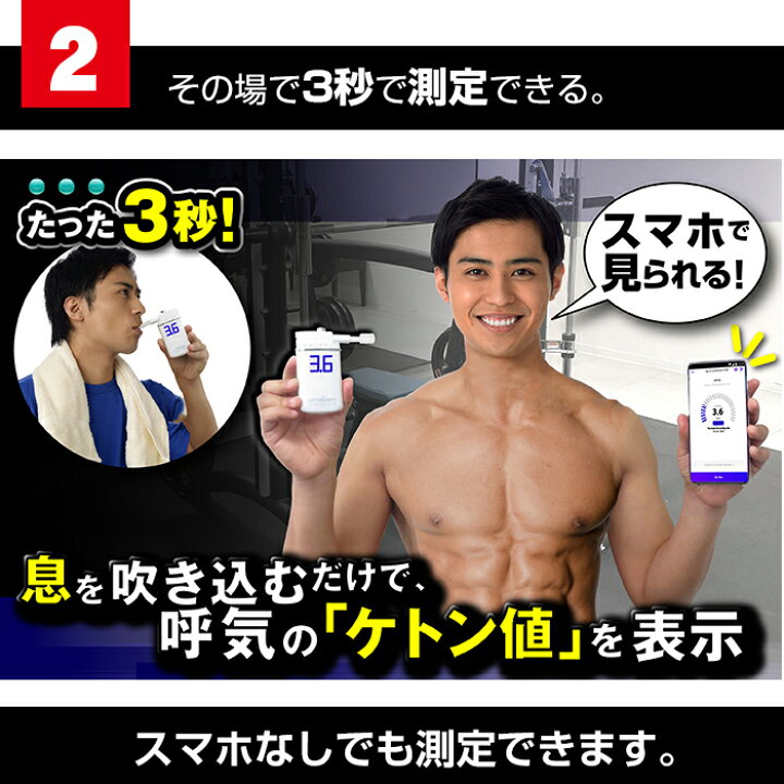 楽天市場】糖質制限 脂肪 燃焼 可視化 KETOSCAN ケトスキャンmini ケト 