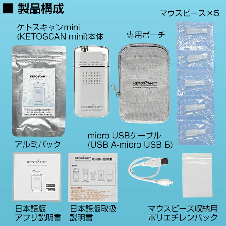 楽天市場】糖質制限 脂肪 燃焼 可視化 KETOSCAN ケトスキャンmini 男性 