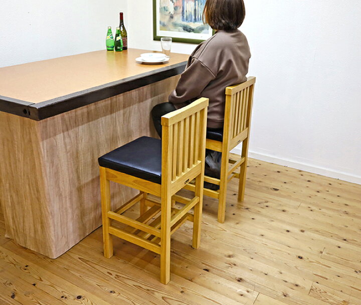 楽天市場】業務用カウンターチェア 荷物置き付 ナチュラル色 頑丈 飲食 