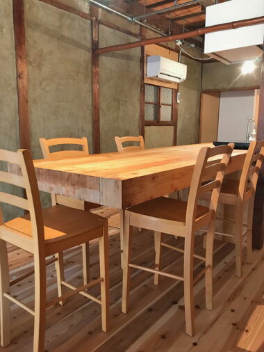 個人用木製カウンターチェア