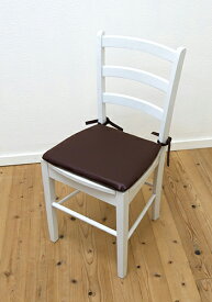 座面高45cm 白い 木製チェア シートクッション付 CDK0383 ダイニングチェアホワイト 木製学習デスクいす 白い木製食堂椅子 白い店舗業務用食堂椅子