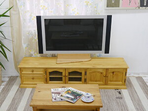 カントリー家具 テレビ台 カントリーパイン ローテレビボード LTV1800mBJ 木製取手 ナチュラル ナチュラルカントリーローボード パイン家具 テレビボード テレビ台 パイン材テレビ台 幅広テレ