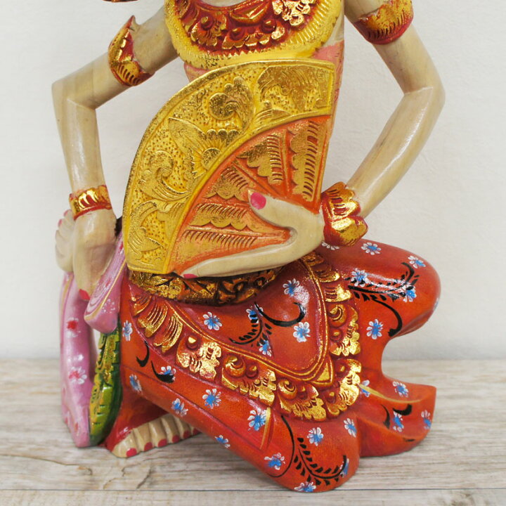 楽天市場】【送料無料！】木製バリの踊り子オブジェ 高さ40cm 