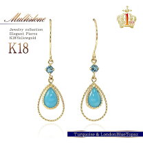 楽天市場】ブルー トパーズ ピアス k18の通販