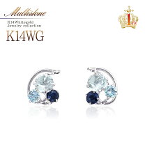 楽天市場】14K（種類（宝石）アクアマリン）（ピアス｜レディース 