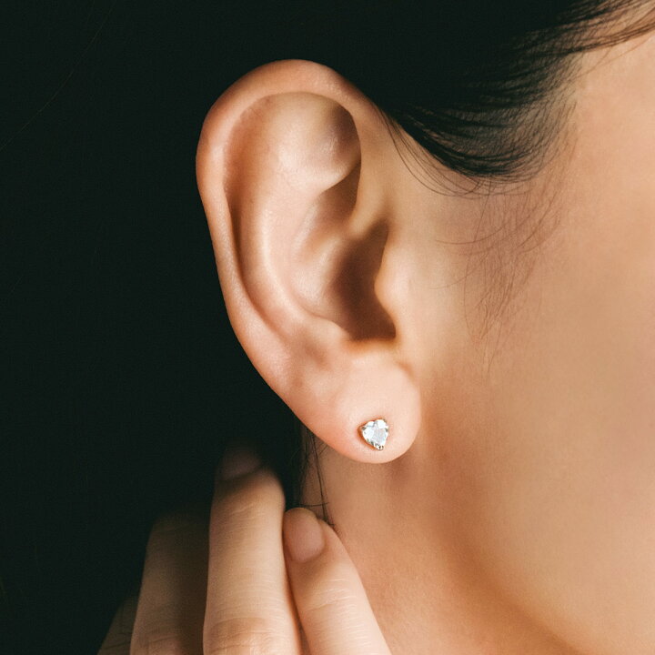 楽天市場】アクアマリン ピアス プラチナ Pt900 シンプル ハート 