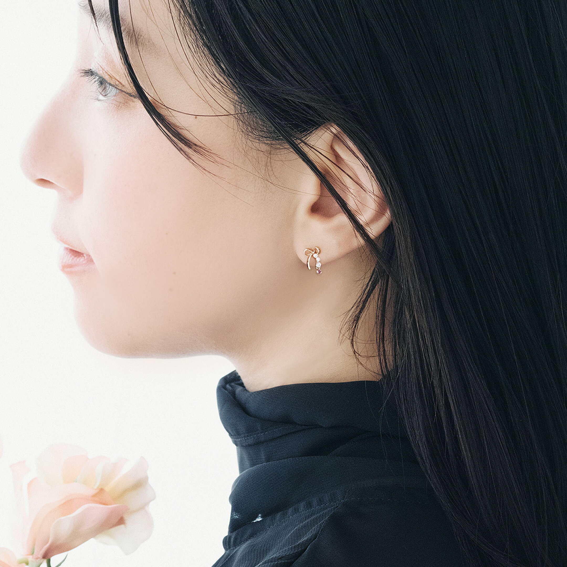 ピンクトルマリンピアス 画像5