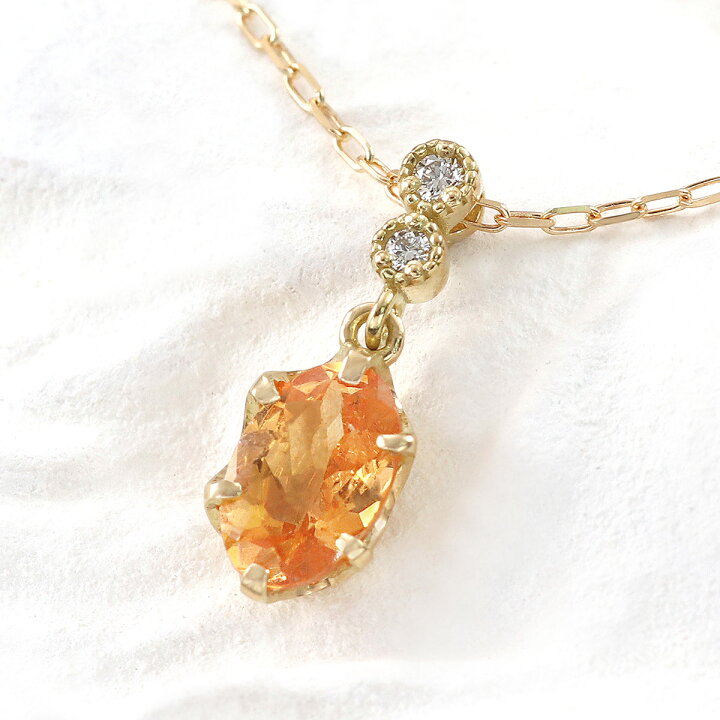 楽天市場】ネックレス 18K レディース オレンジガーネット  