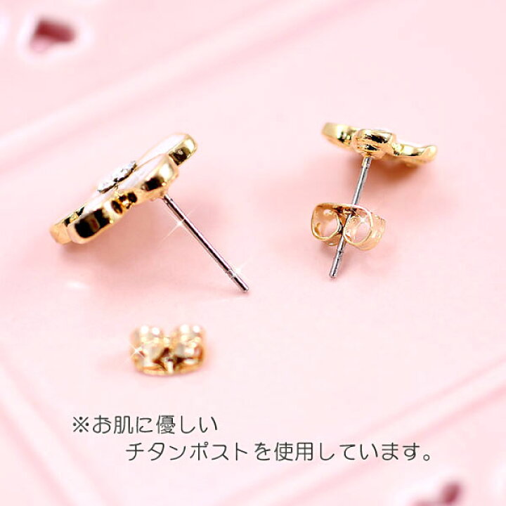楽天市場】チタンポスト 花 ピアス フラワー 白い花 金 白 チタン 