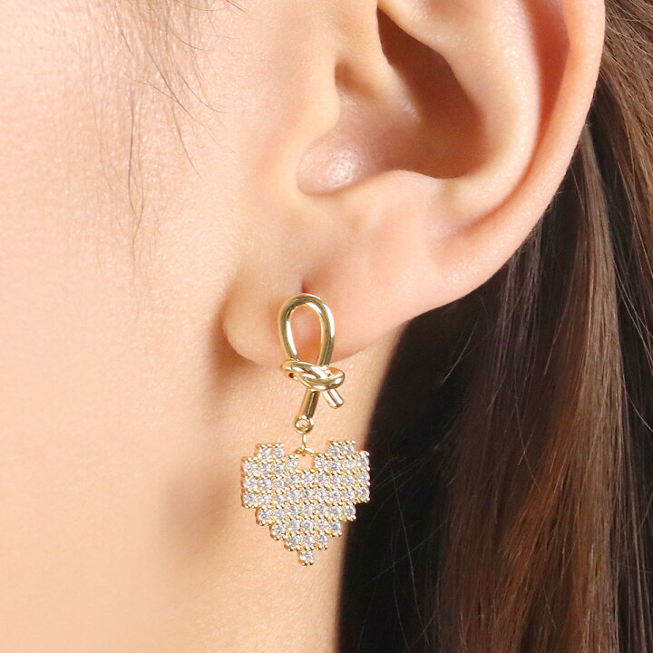 楽天市場】ハート ピアス 揺れる ゴールド アクセサリー おしゃれ 