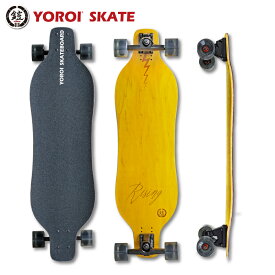 ロングスケートボード ロンスケYOROI SKATEBOARD RISING 36PP36インチ約91.4x25.4センチヨロイスケートボードライジン36 雷神イエローYOROIアップストラックスノボのオフトレ カービング スケボー完成品