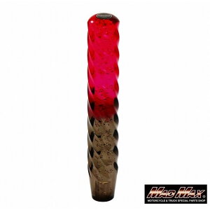 スパイラルシフトノブ 300mm 変換アダプター付き レッド/ブラックトラック 軽自動車 軽トラ デコトラ シフトチェンジ ミッション車 日野 ふそう UD いすゞ 三菱 スズキ