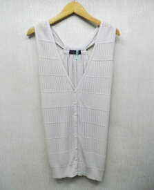 Catherine Harnel /キャサリンハーネル ★ライトベージュ コットン ベスト Mサイズ 【中古】【美品】K210811T-11