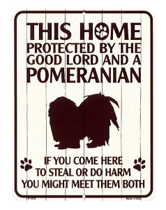 �|�����j�A�� �G�� PROTECTED BY THE GOOD LORD AND A POMERANIAN ���XS�T�C�Y �A�����J���u���L�Ŕ� �A�����J �u���L�Ŕ� �A�����J���G�� �A�����J�G�� ���^���v���[�g �y�b�g �� ���� �Ŕ� ������� �J